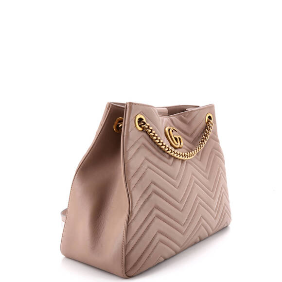 Gucci Medium GG Marmont Chain Tote Matelasse Leather - Picture 2 of 5